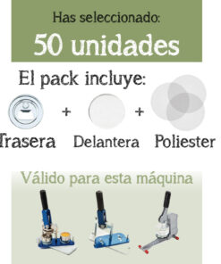 Chapas de abrebotellas con imán 59mm. - 50 unidades