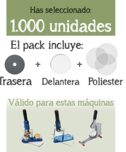 Chapas de imán 59mm. - 1,000 unidades