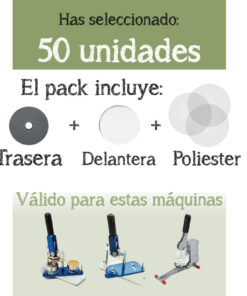 Chapas de imán de 38mm. - 50 unidades