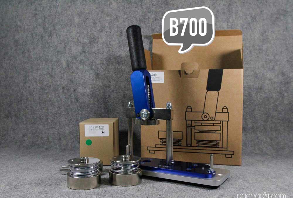 KIT MÁQUINA PARA HACER CHAPAS B-700 DE MOLDES INTERCAMBIABLES - 25mm