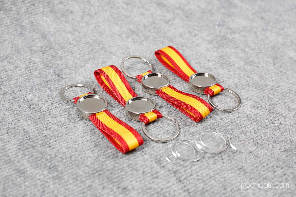 Pack de 5 llaveros bandera de España
