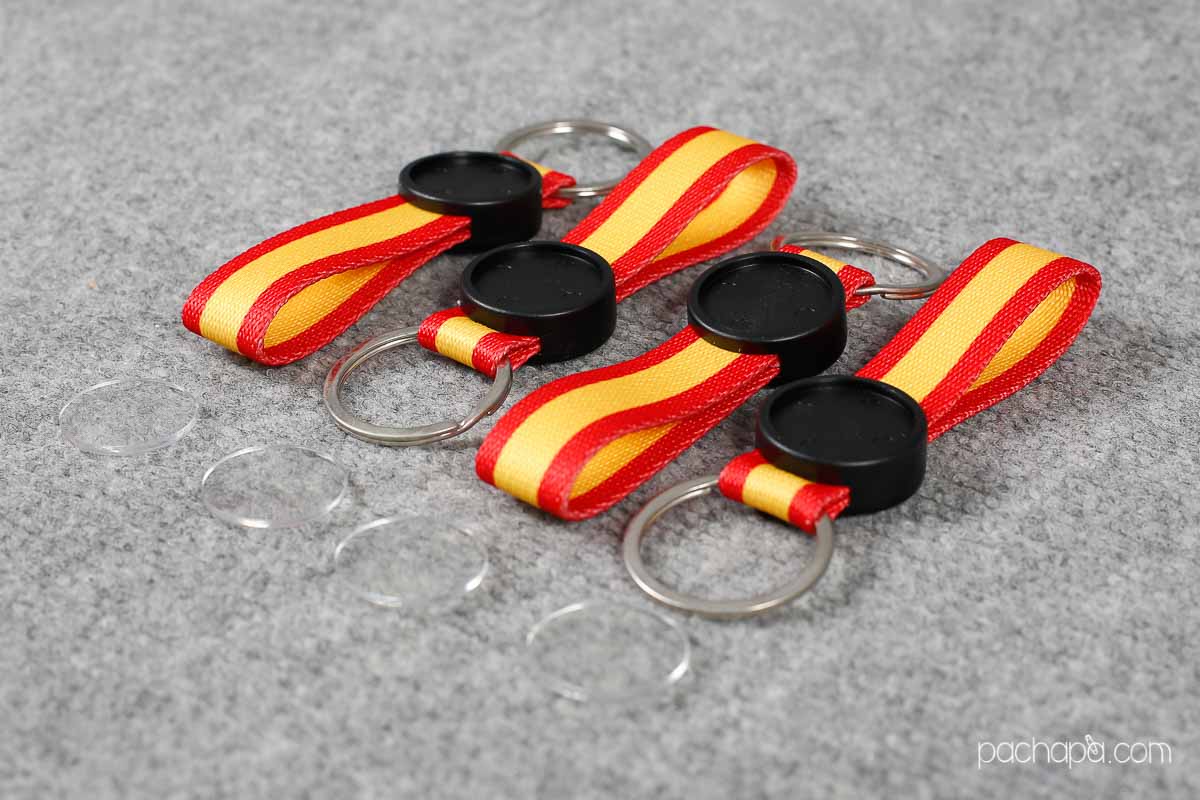 Pack de 5 llaveros bandera de España